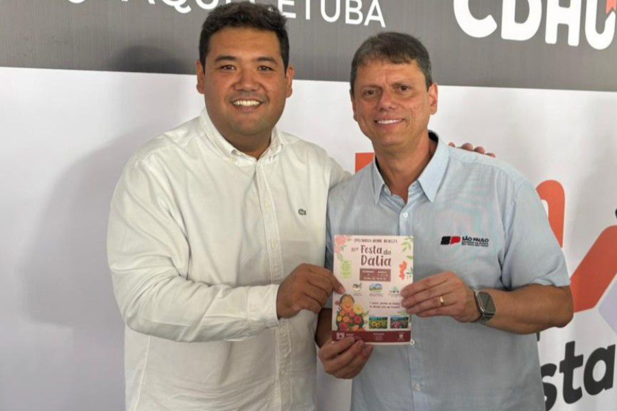 Pedro Ishi convida governador Tarcísio de Freitas para tradicional Festa da Dália