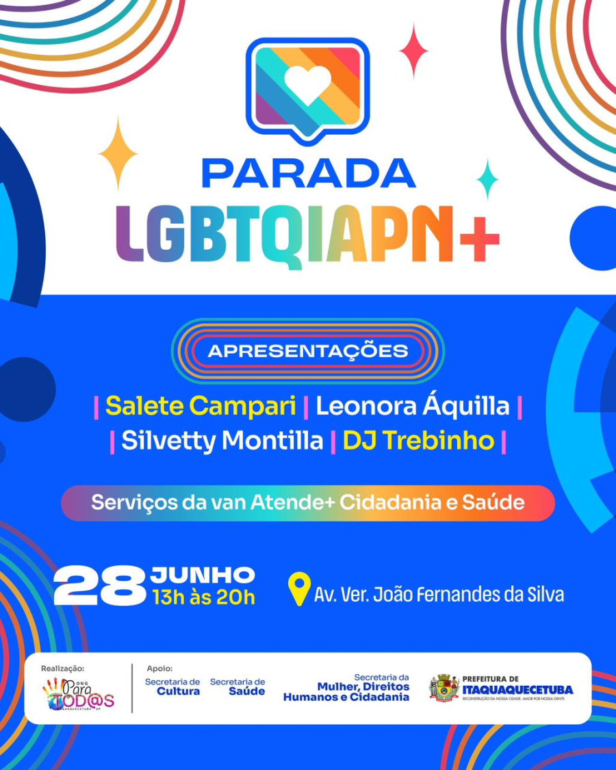 Itaquaquecetuba recebe parada LGBTQIAPN+ neste domingo