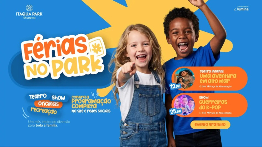 Itaquá Park Shopping apresenta espetáculo Uma Aventura em Alto Mar (Moana) neste domingo (12/7)