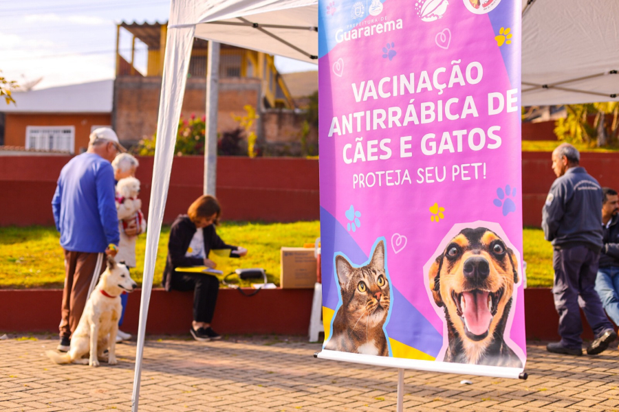 Prefeitura de Guararema realiza nova etapa da vacinação antirrábica de cães e gatos