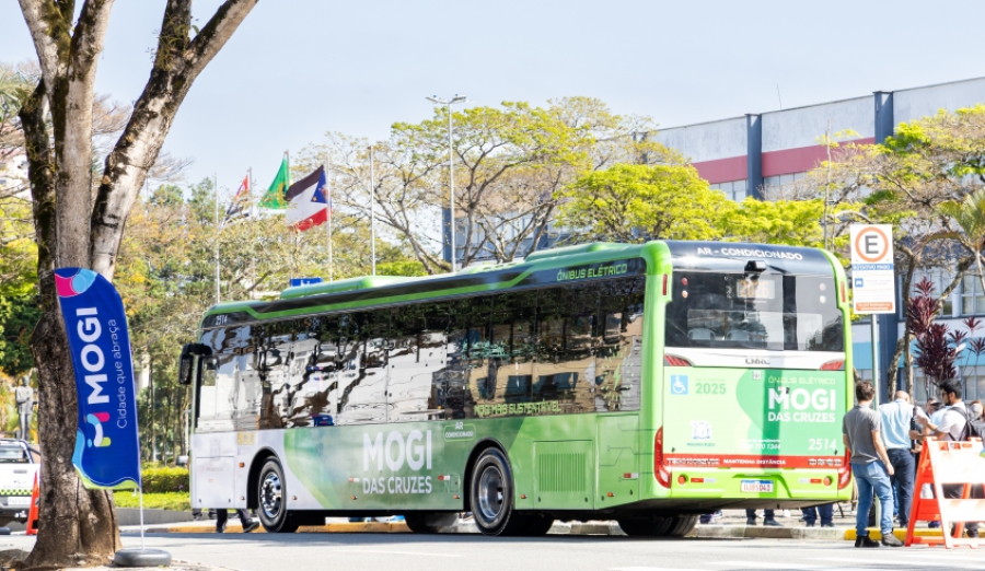 Mogi das Cruzes ganha primeiro ônibus elétrico e com zero emissão de poluentes 