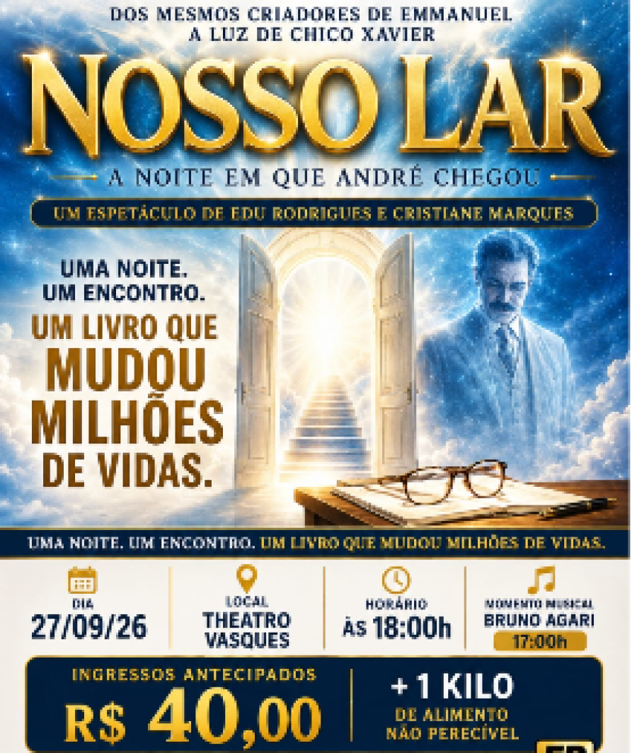 Espetáculo ‘Nosso Lar – André Chegou’ leva reflexão sobre espiritualidade e esperança a Mogi